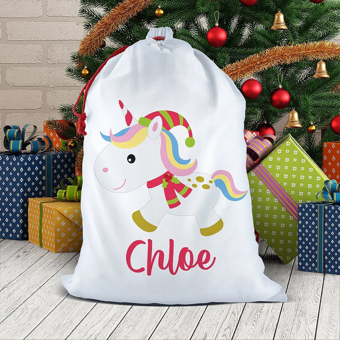 Unicorn Santa Sack