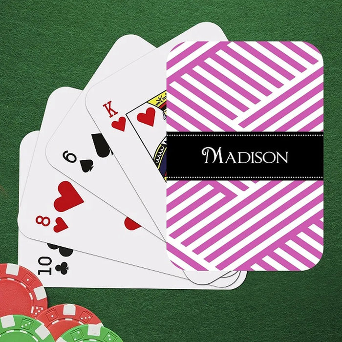 Pink Pattern Playing Cards