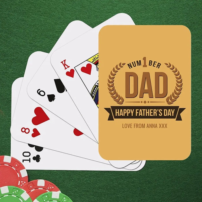 Number 1 Dad Playing Cards