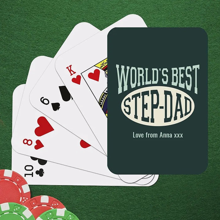 World's Best Step Dad Playing Cards